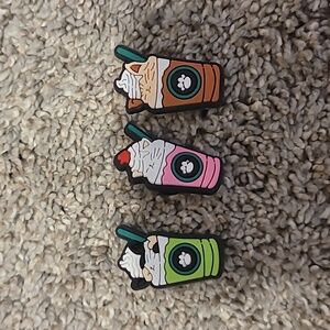 Cute Cat Drink Croc Charms (3 Pieces)